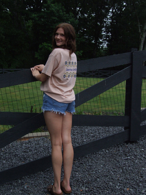 Blue/Green Flower Tee